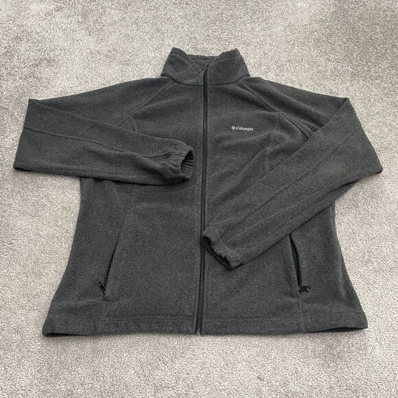 Columbia Benton Springs Fleece Jacket Womens XL Gray Full Zip Pocket Outdoor - Picture 2 of 13